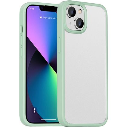 Mobigear Crystal iPhone 14 Plus Hülle Hardcase Backcover Stoßfest - Transparent / Grün