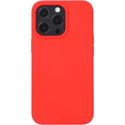 Mobigear Rubber Touch iPhone 14 Plus Silikon Hülle Backcover - Rot