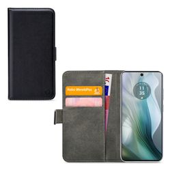 Mobilize Classic Gelly Wallet Motorola Moto E14 Klapphülle Portemonnaie - Schwarz