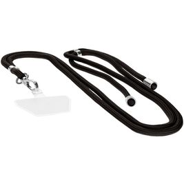 Mobiparts Phonecord Universal-Handykette einstellbar - Schwarz