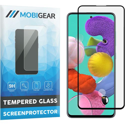Mobigear Premium Samsung Galaxy A51 5G Panzerglas Gehärtetes Glas Displayschutz - Hüllenfreundlich - Schwarz