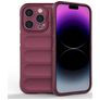 Mobigear Bumpy iPhone 15 Pro Hülle Flexibles TPU Backcover - Weinrot