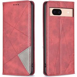 Mobigear Rhombus Slim Google Pixel 8a Hülle Klapphülle - Rot