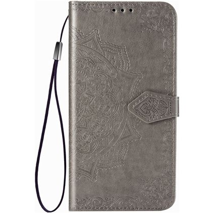 Mobigear Mandala Realme X50 Pro Hülle Klapphülle Geldbörse - Grau