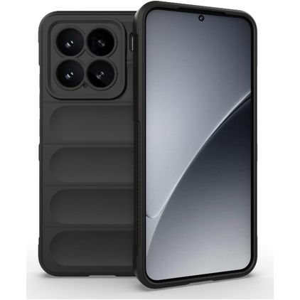 Mobigear Bumpy Xiaomi 15 Hülle Flexibles TPU Backcover - Schwarz