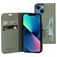 Mobiparts Classic Wallet iPhone 13 Mini Hülle Klapphülle Geldbörse - Stone Green