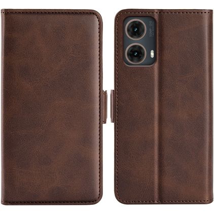 Mobigear Slim Magnet Motorola Moto G85 Hülle Klapphülle Geldbörse - Braun