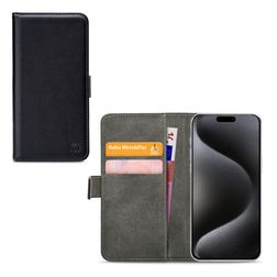 Mobilize Classic Gelly Wallet iPhone 15 Pro Max Klapphülle Portemonnaie - Schwarz