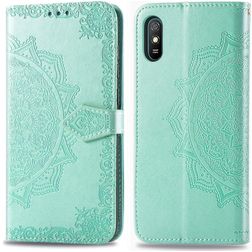 Mobigear Mandala Xiaomi Redmi 9A Hülle Klapphülle Geldbörse - Türkis