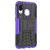 Mobigear Tire Samsung Galaxy A40 Hülle Hardcase Backcover Stoßfest mit Ständer - Schwarz / Lila
