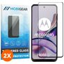 Mobigear Premium Motorola Moto G13 Panzerglas Gehärtetes Glas Displayschutz - Hüllenfreundlich - Schwarz (2er Pack)