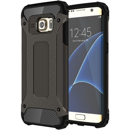 Mobigear Outdoor Samsung Galaxy S7 Edge Hülle Hardcase Backcover Stoßfest - Schwarz