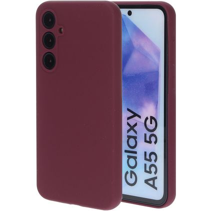Mobiparts Samsung Galaxy A55 Silikon Hülle Backcover - Plum Red