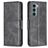 Mobigear Excellent Motorola Moto G200 5G Hülle Klapphülle Geldbörse - Schwarz