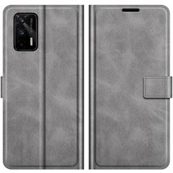 Mobigear Wallet Realme GT Klapphülle Portemonnaie - Grau
