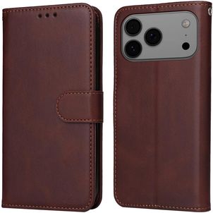 Mobigear Wallet iPhone 17 Pro Max Klapphülle Portemonnaie - Braun