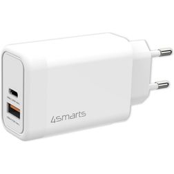 4Smarts VoltPlug Dual USB / USB-C Power Delivery 45W - Weiß