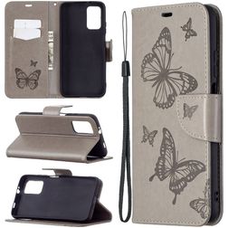 Mobigear Butterfly POCO M3 Klapphülle Portemonnaie - Grau