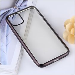 Mobigear Royal iPhone 11 Hülle Flexibles TPU Backcover - Schwarz / Transparent