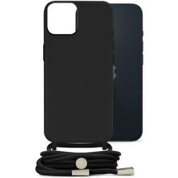 Mobilize Lanyard Gelly iPhone 14 Flexibles TPU Handykette - Schwarz