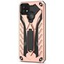 Mobigear Armor Stand Realme C21Y Hülle Hardcase Backcover Stoßfest mit Ständer - Roségold