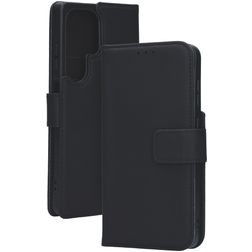 Mobiparts Samsung Galaxy S25 Ultra Hülle Echtes Leder Klapphülle Geldbörse - Schwarz
