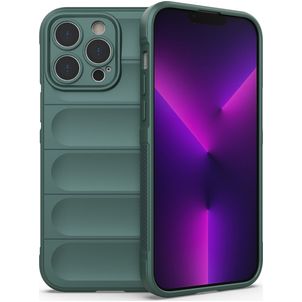 Mobigear Bumpy iPhone 14 Pro Max Hülle Flexibles TPU Backcover - Grün