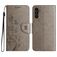 Mobigear Flowers Samsung Galaxy A36 Hülle Klapphülle Geldbörse - Grau