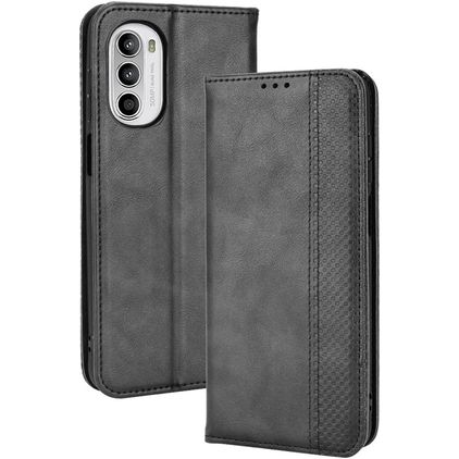 Mobigear Sensation Motorola Moto G52 Hülle Klapphülle Geldbörse - Schwarz