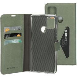 Mobiparts Classic Wallet Samsung Galaxy A21s Hülle Klapphülle Geldbörse - Stone Green