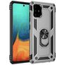 Mobigear Armor Ring Samsung Galaxy A71 Hardcase Backcover Shockproof mit Ringhalter - Silber