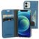 Mobiparts Classic Wallet iPhone 12 Mini Hülle Klapphülle Geldbörse - Steel Blue