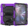 Mobigear SureGrip Xtreme iPad Air 11 Zoll (2025) Hülle Kunststoff,Silikon Backcover + Stifthalter + Schulterträger + Ständer - Lila