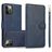 Mobigear Wallet iPhone 16 Pro Hülle Abnehmbare 2in1 Klapphülle Geldbörse - Blau