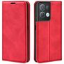 Mobigear Retro Slim OPPO Reno 8 Pro 5G Hülle Klapphülle Geldbörse - Rot
