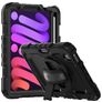 Mobigear SureGrip Xtreme iPad Mini 6 (2021) Hülle Kunststoff,Silikon Backcover + Stifthalter + Schulterträger + Ständer - Schwarz