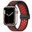 Mobigear Sport Plus Mag Silikon Apple Watch Armband Magnetverschluss - 42/41/40/38 mm - Schwarz / Weinrot