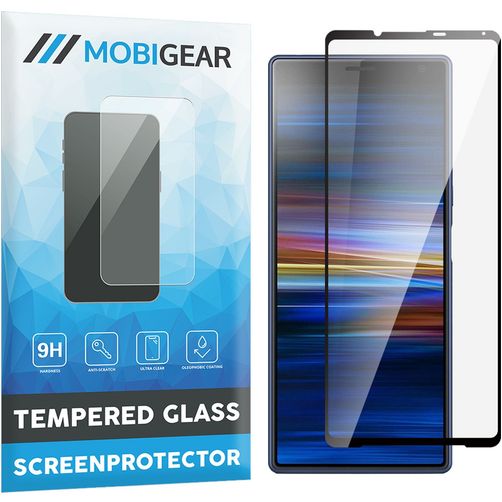 Mobigear Premium Sony Xperia 10 IV Panzerglas Gehärtetes Glas Displayschutz - Hüllenfreundlich - Schwarz