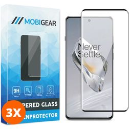 Mobigear Premium OnePlus 12 Panzerglas Gehärtetes Glas Displayschutz - Hüllenfreundlich - Schwarz (3er Pack)