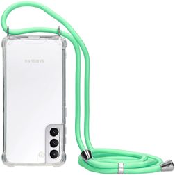 Mobiparts Lanyard Samsung Galaxy S21 Hardcase Handykette - Transparent / Grün