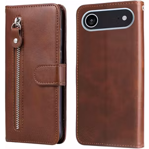 Mobigear Zipper iPhone Air Hülle Klapphülle Geldbörse - Braun