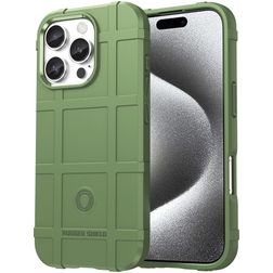 Mobigear Rugged Shield iPhone 16 Pro Max Hülle Flexibles TPU Backcover Stoßfest - Grün