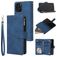 Mobigear Zipper iPhone 12 Pro Max Hülle Klapphülle Geldbörse - Blau