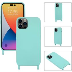 Mobigear Lanyard iPhone 14 Pro Max Silikon Handykette - Türkis