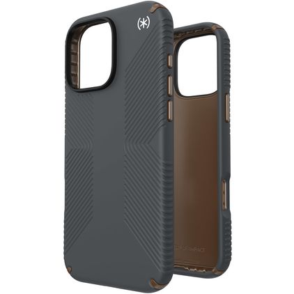 Speck Presidio2 Grip iPhone 16 Pro Max Hülle Hardcase Backcover Stoßfest - Charcoal Grey