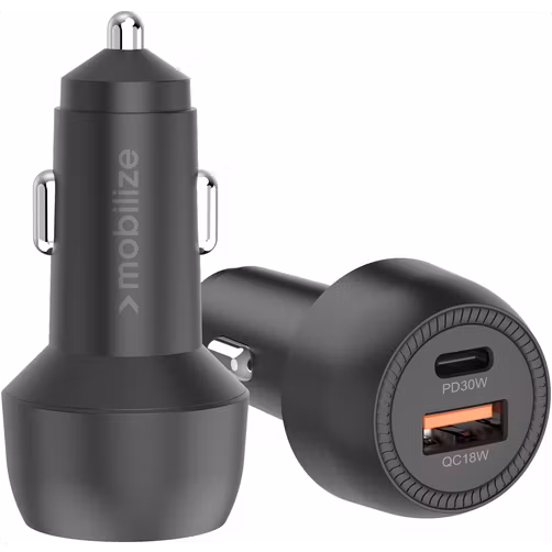 Mobilize Dual USB / USB-C Auto Ladegerät Power Delivery 48W - Schwarz