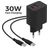 Mobiparts Wall Charger Dual USB / USB-C USB-C 1 Meter Power Delivery 30W 3A - Schwarz