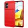 Mobigear Brushed Slim POCO M5 Hülle Flexibles TPU Backcover - Rot