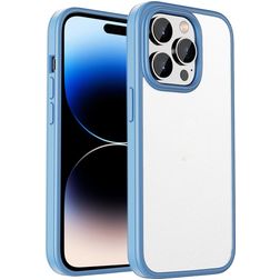 Mobigear Crystal iPhone 14 Pro Max Hülle Hardcase Backcover Stoßfest - Transparent / Blau