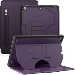 Mobigear Magnetic Folio iPad 7 (2019) Hülle Klapphülle + Stifthalter - Lila